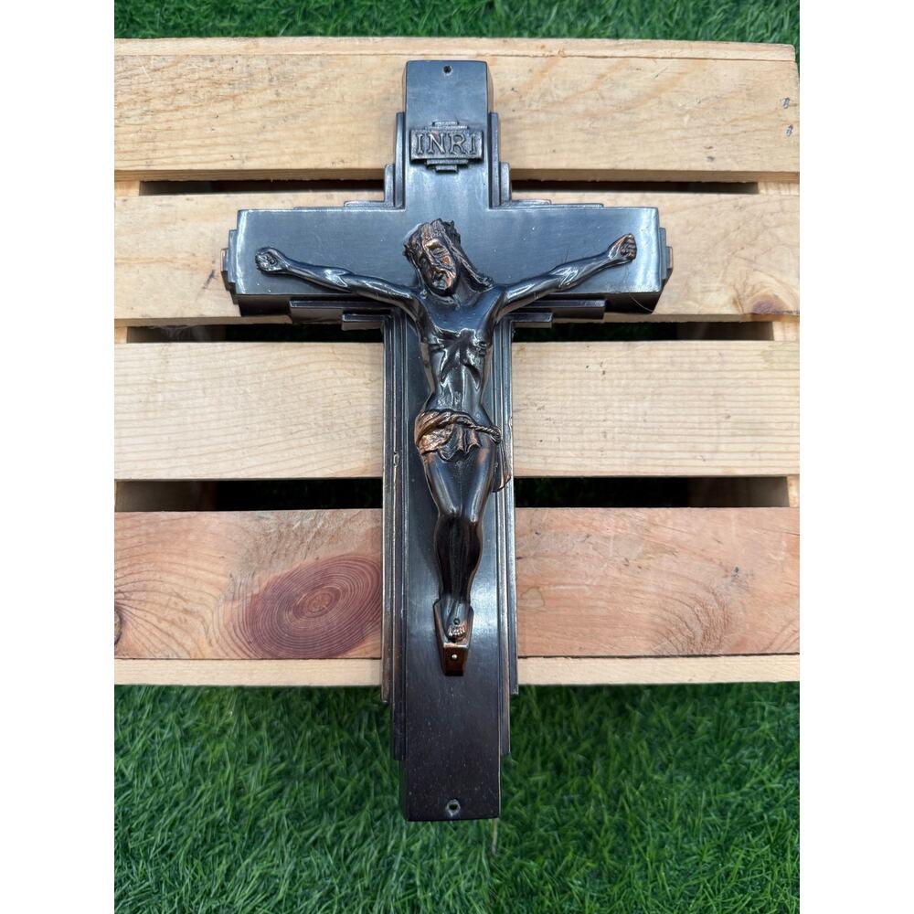 Vintage Large 11” Jesus Christ Crucifix - Parsons 170 - Heavy Metal